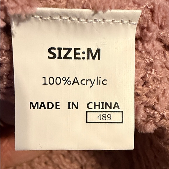 Elegant Mauve Knit Cardigan - Picture 8 of 8